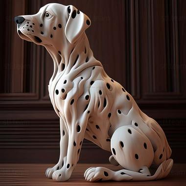 3D model Dalmatian dog (STL)